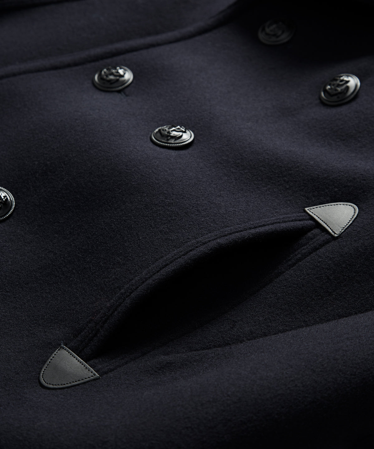 Load image into Gallery viewer, Chatham Peacoat Merino Wool Navy