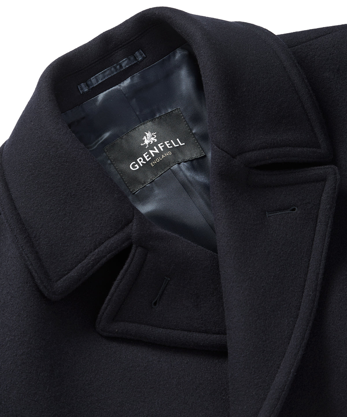 Load image into Gallery viewer, Chatham Peacoat Merino Wool Navy