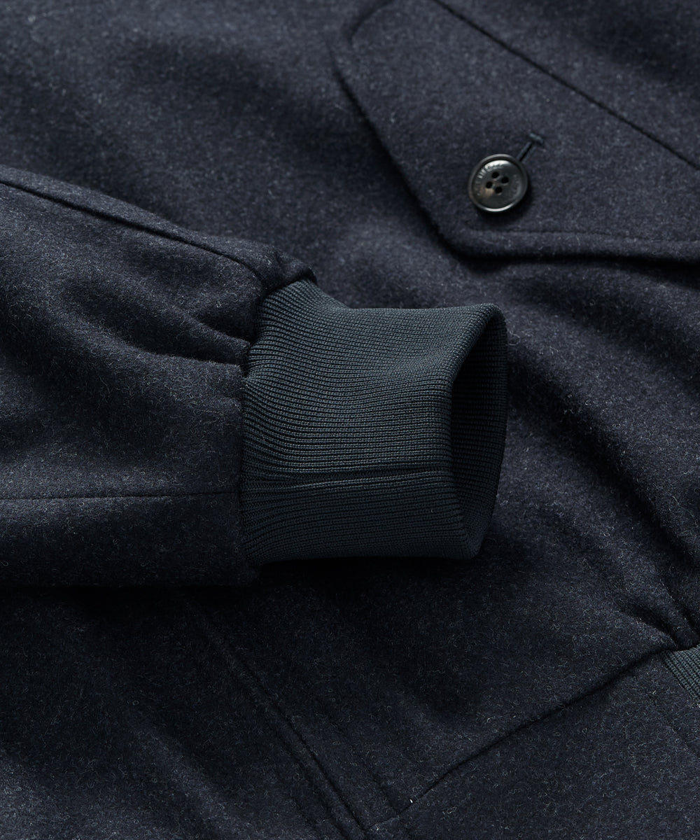 Men's Navy Merino Wool Harrington Jacket – Grenfell