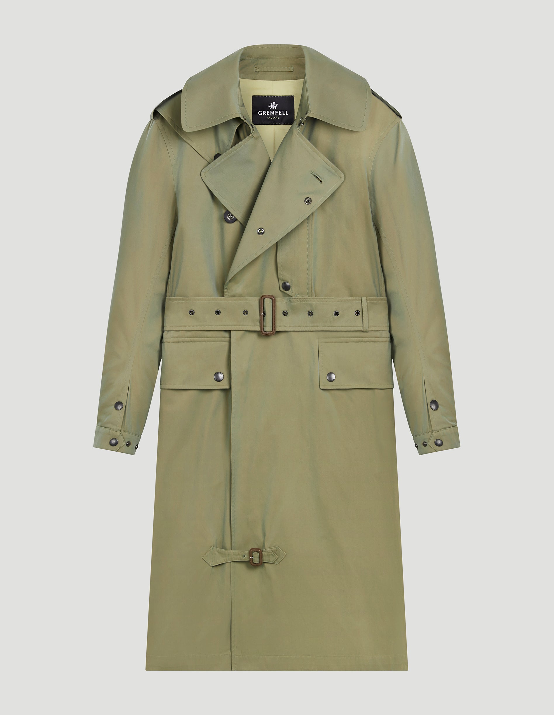 Despatch Riders Coat Two-Tone Gabardine Sage – Grenfell Despatch Riders Coat Two-Tone Gabardine Sage – Grenfell
