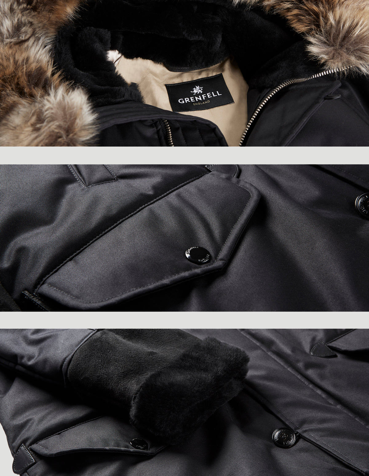 Load image into Gallery viewer, Labrador Grenfell Cloth Black