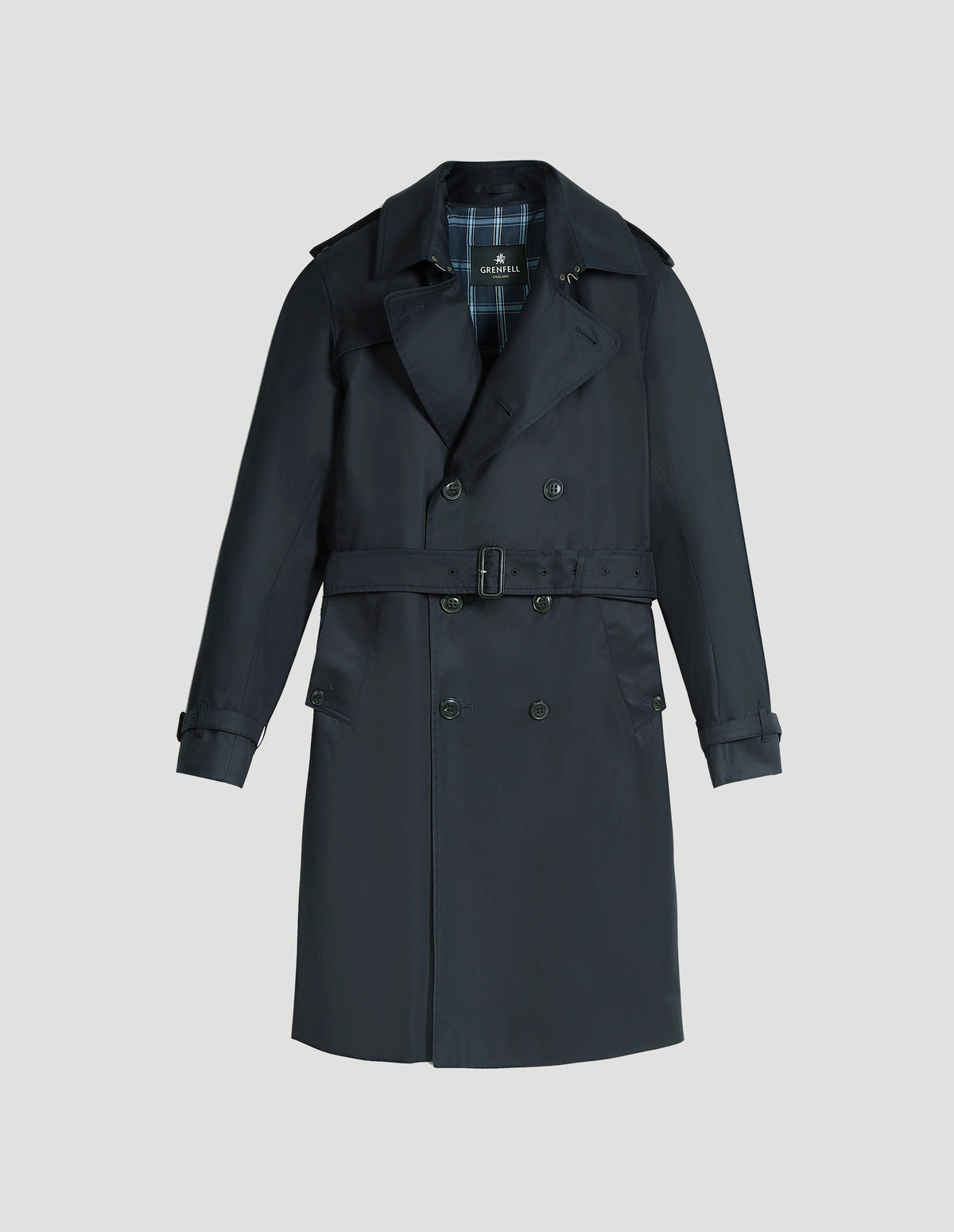 Kensington Trench Coat Grenfell Cloth Navy