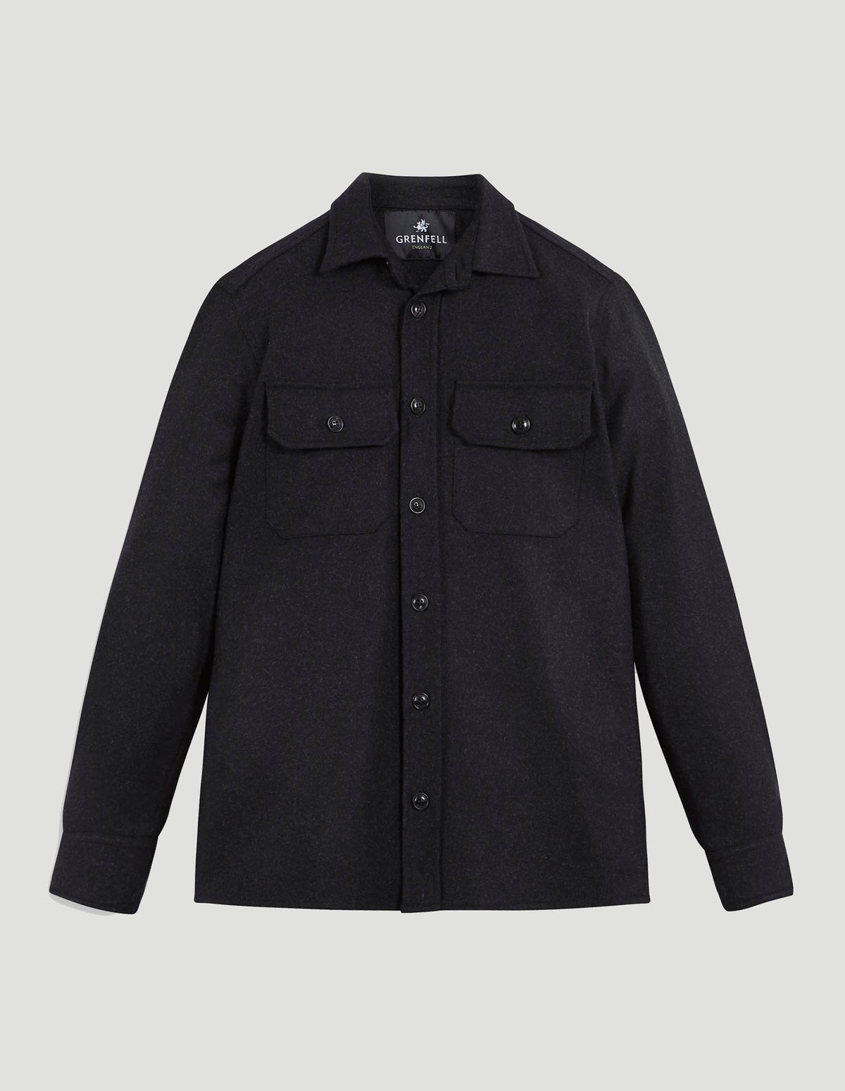 Load image into Gallery viewer, Overshirt Merino Wool Black