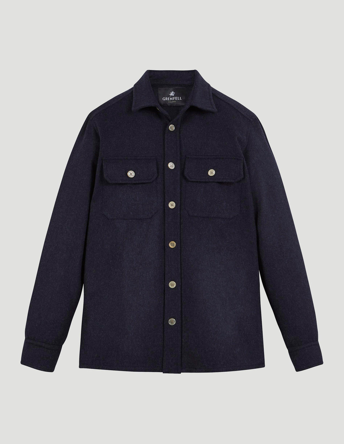 Load image into Gallery viewer, Overshirt Merino Wool Navy
