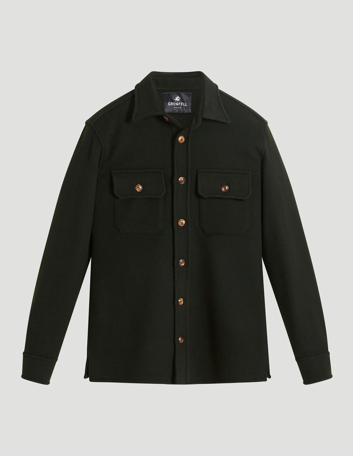 Load image into Gallery viewer, Overshirt Double Faced Wool Green