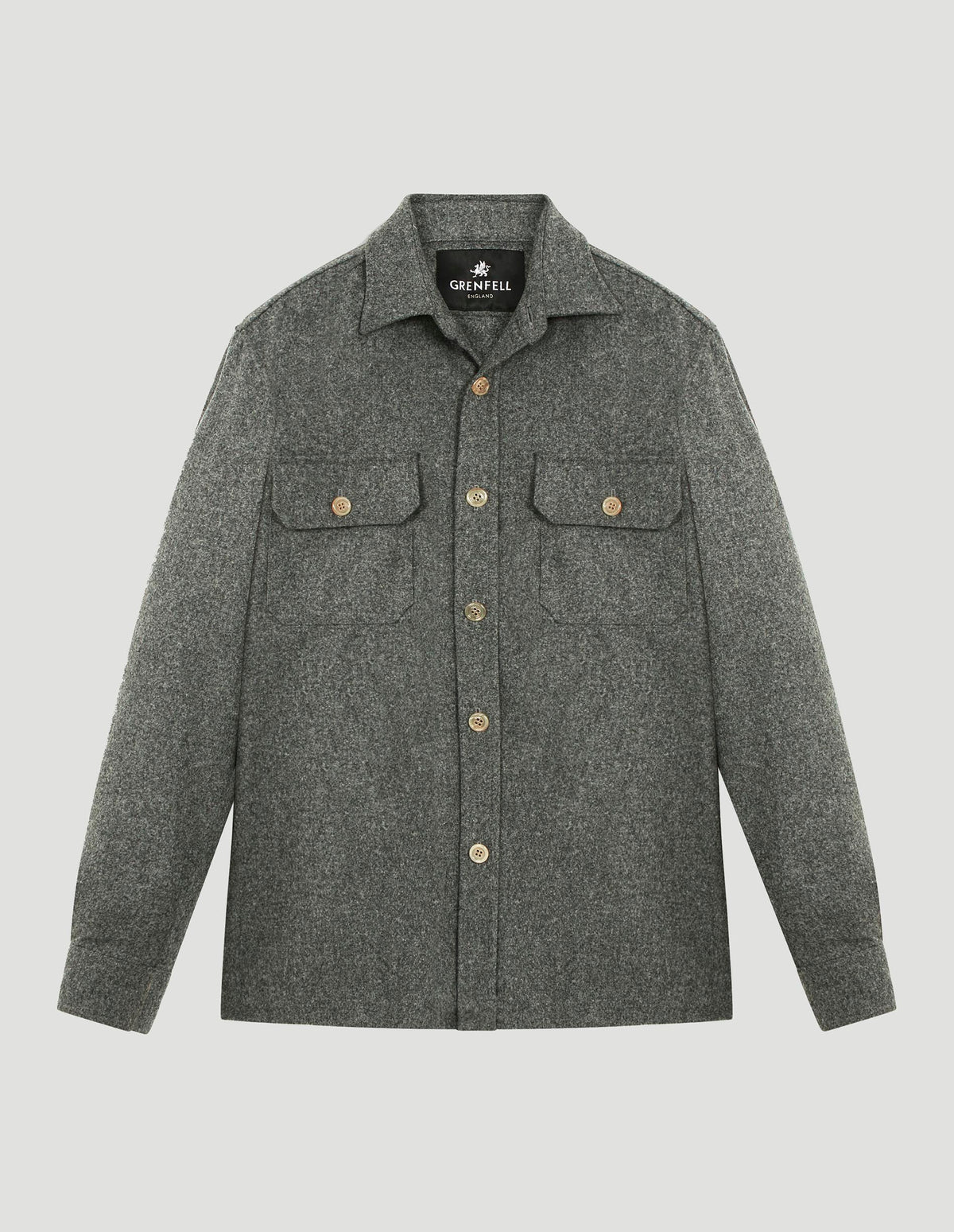 Load image into Gallery viewer, Overshirt Merino Wool Grey